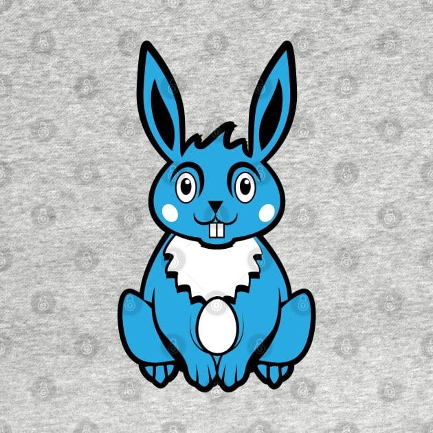 Blue Colored Easter Bunny by MonkeyBusiness